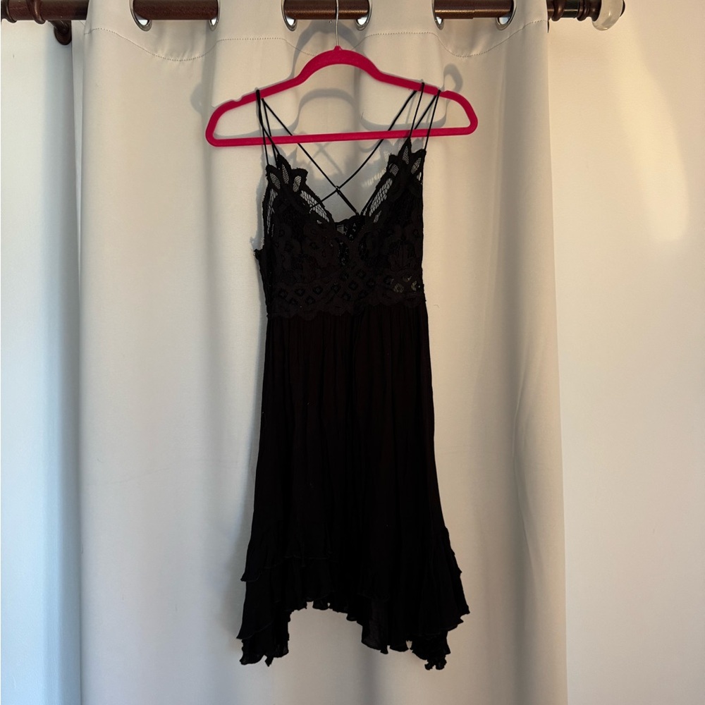 Free People Black Lace Dress